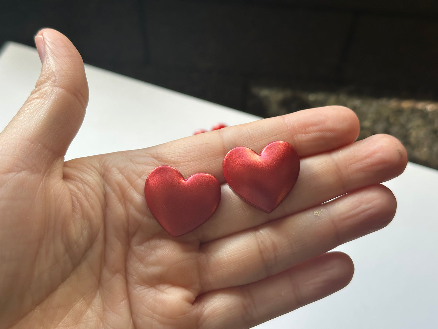 Oversized Puffy Heart Studs