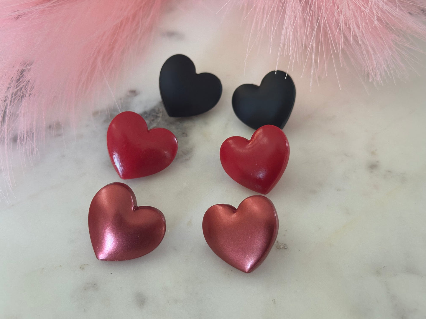Oversized Puffy Heart Studs