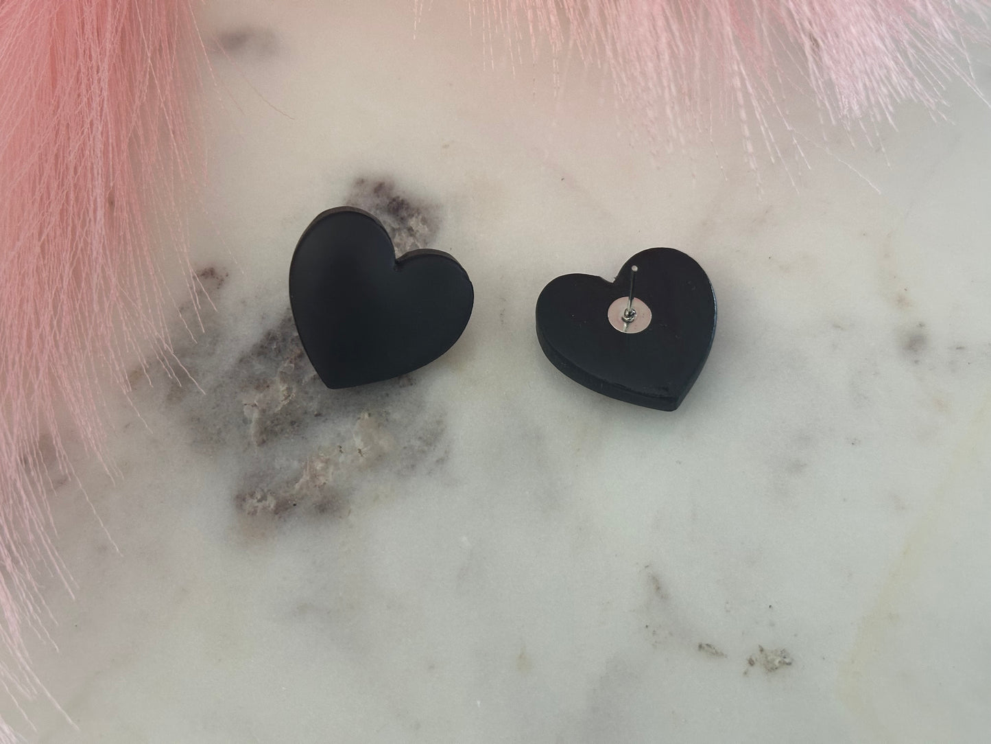 Oversized Puffy Heart Studs