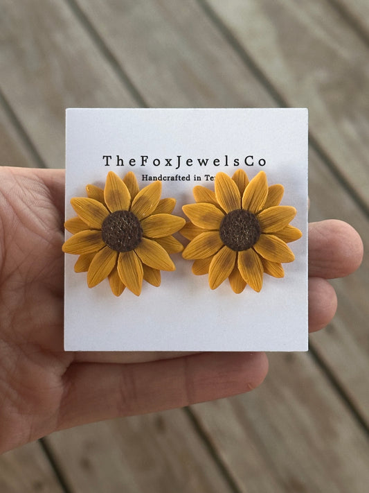 Sunflower Statement Studs