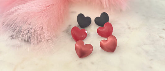 Oversized Puffy Heart Studs