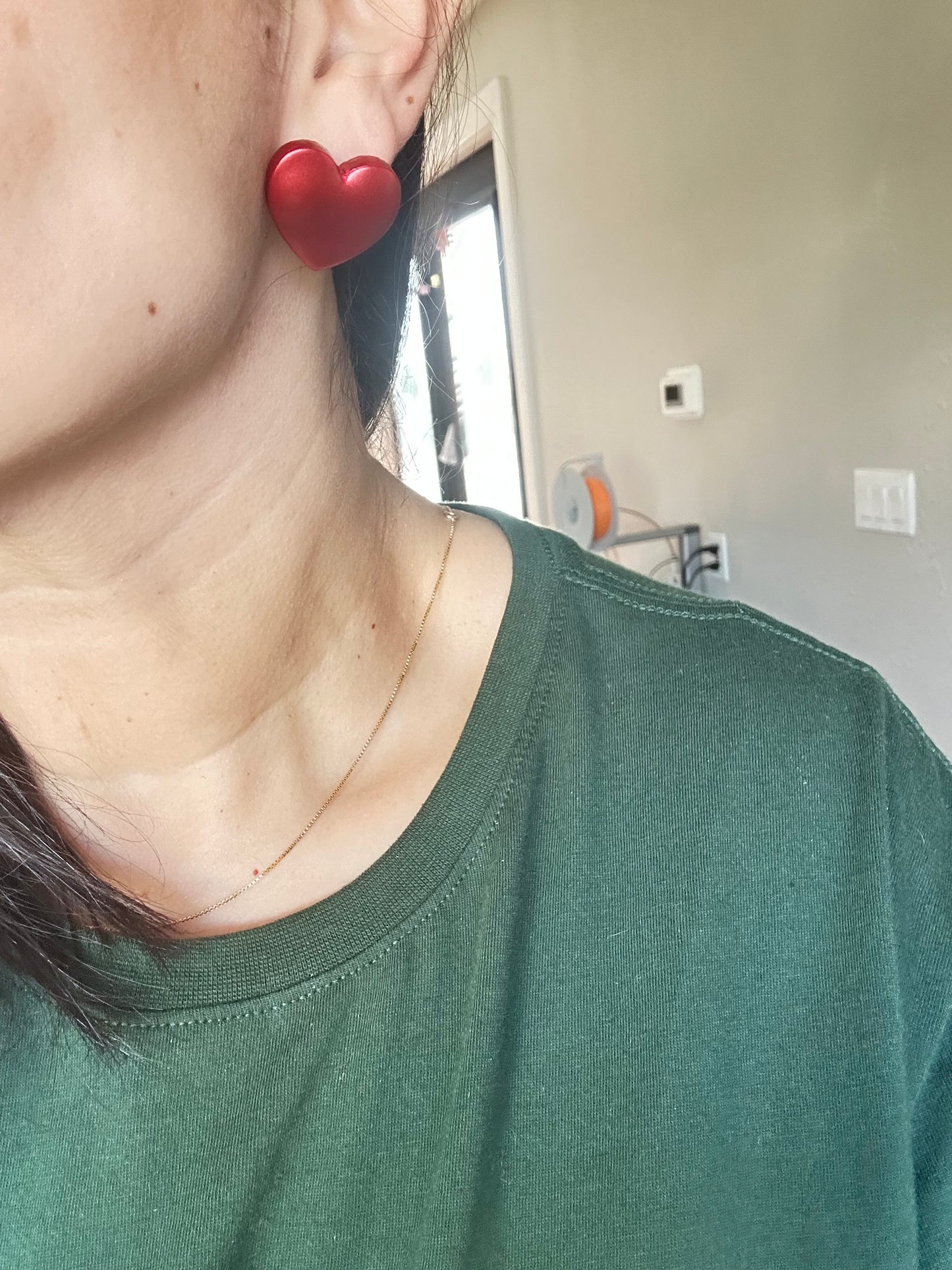 Oversized Puffy Heart Studs