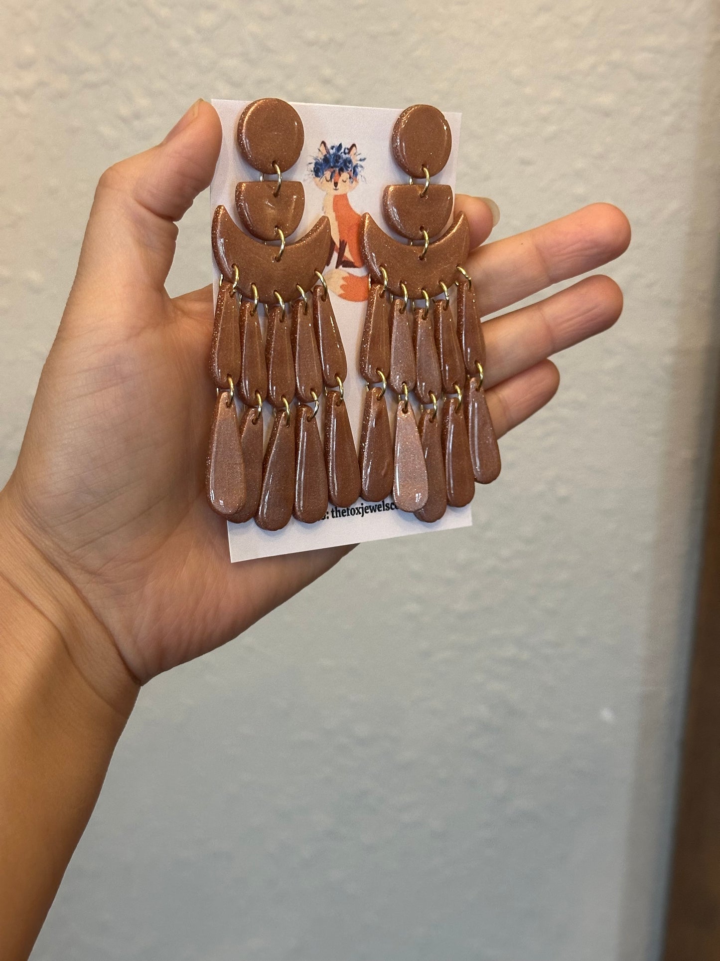 Rose Gold Chandelier Earrings