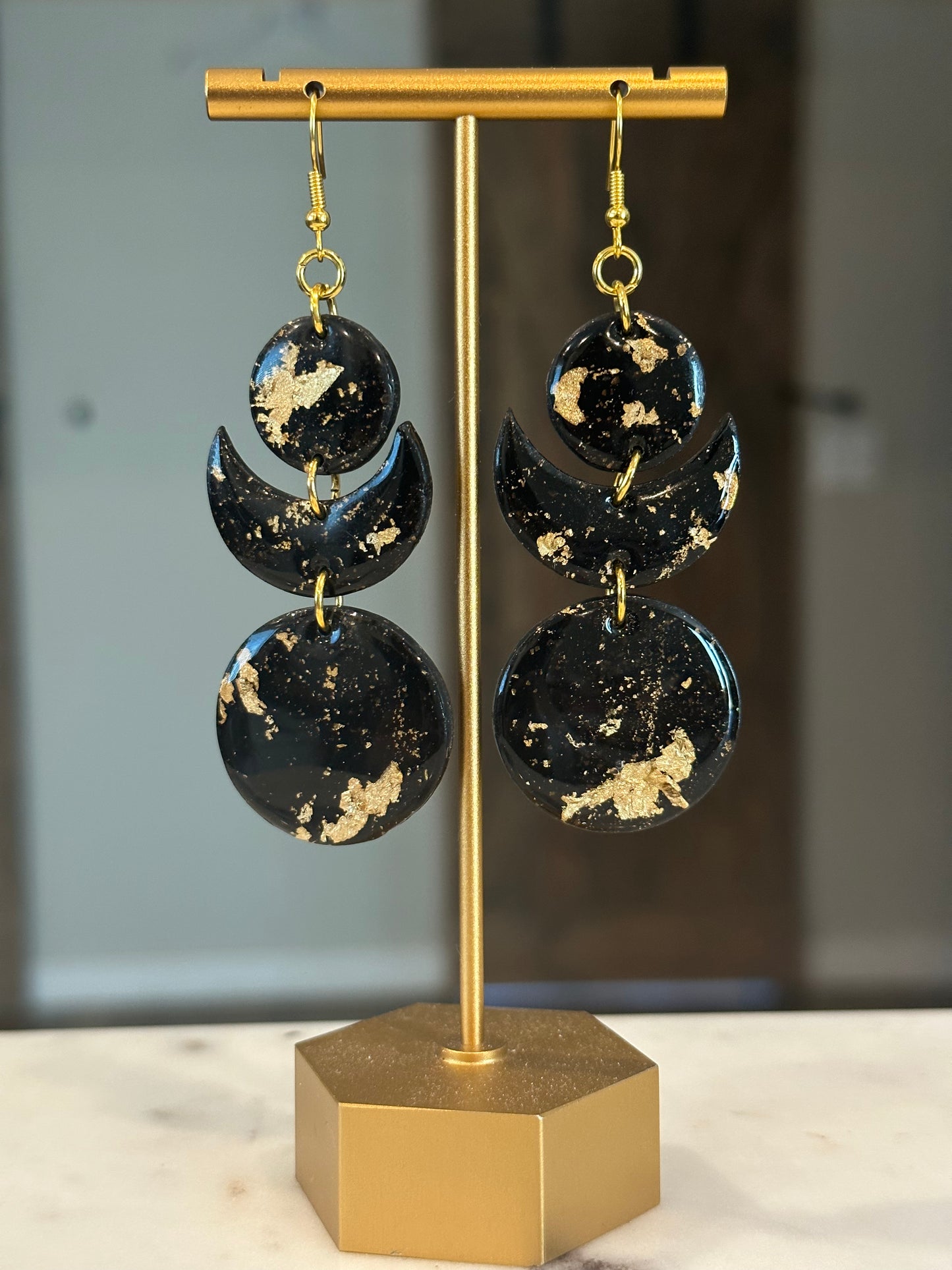 Moon phase- Black & Gold