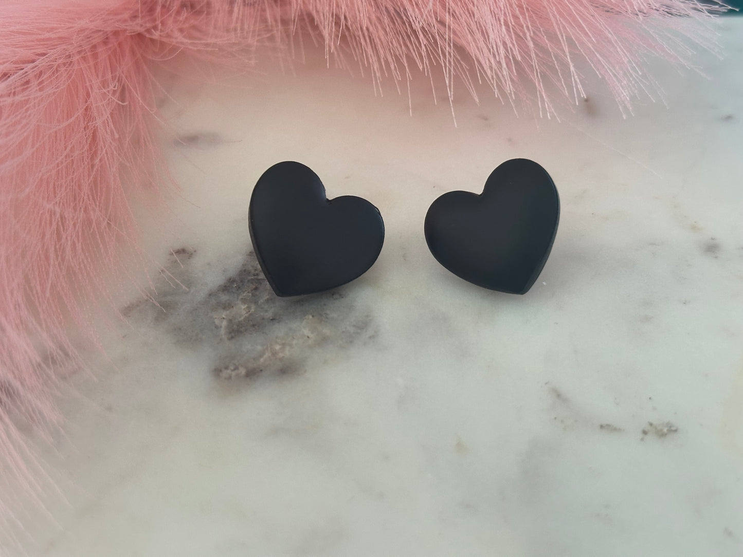 Oversized Puffy Heart Studs
