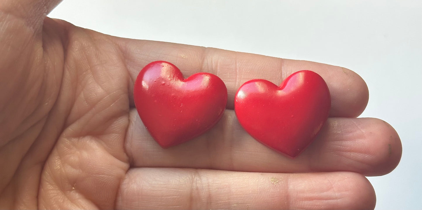 Oversized Puffy Heart Studs