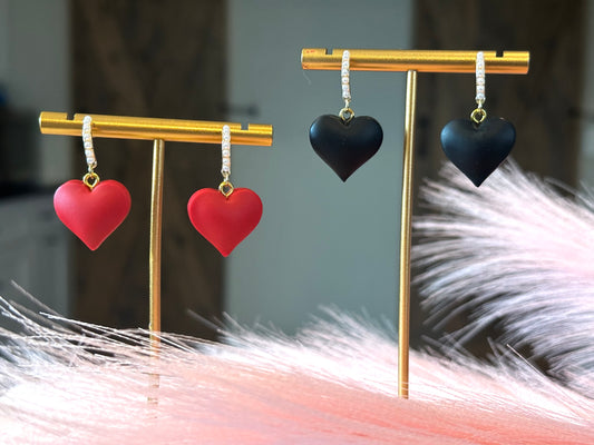 Small Puffy Heart Dangles