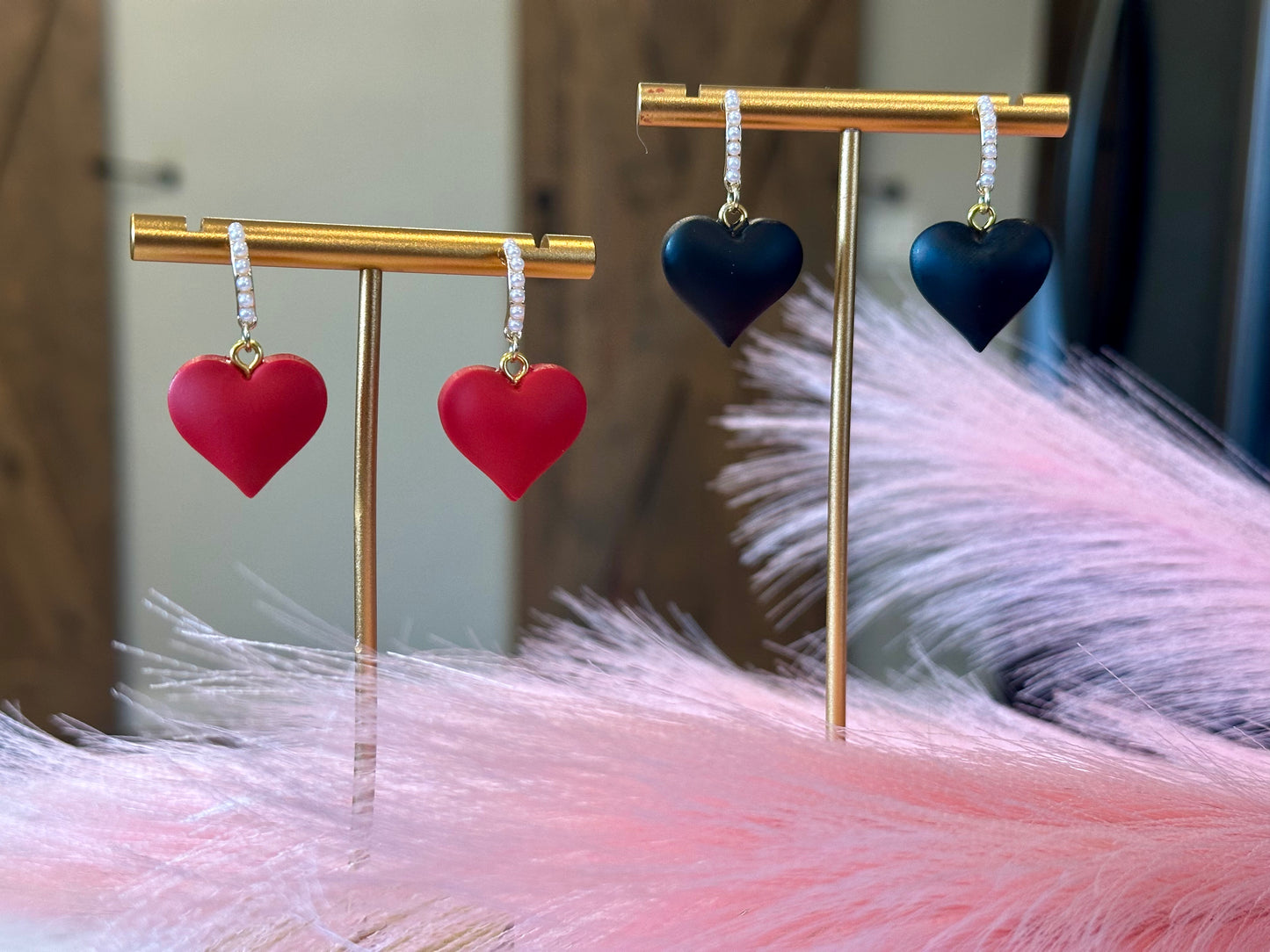 Small Puffy Heart Dangles