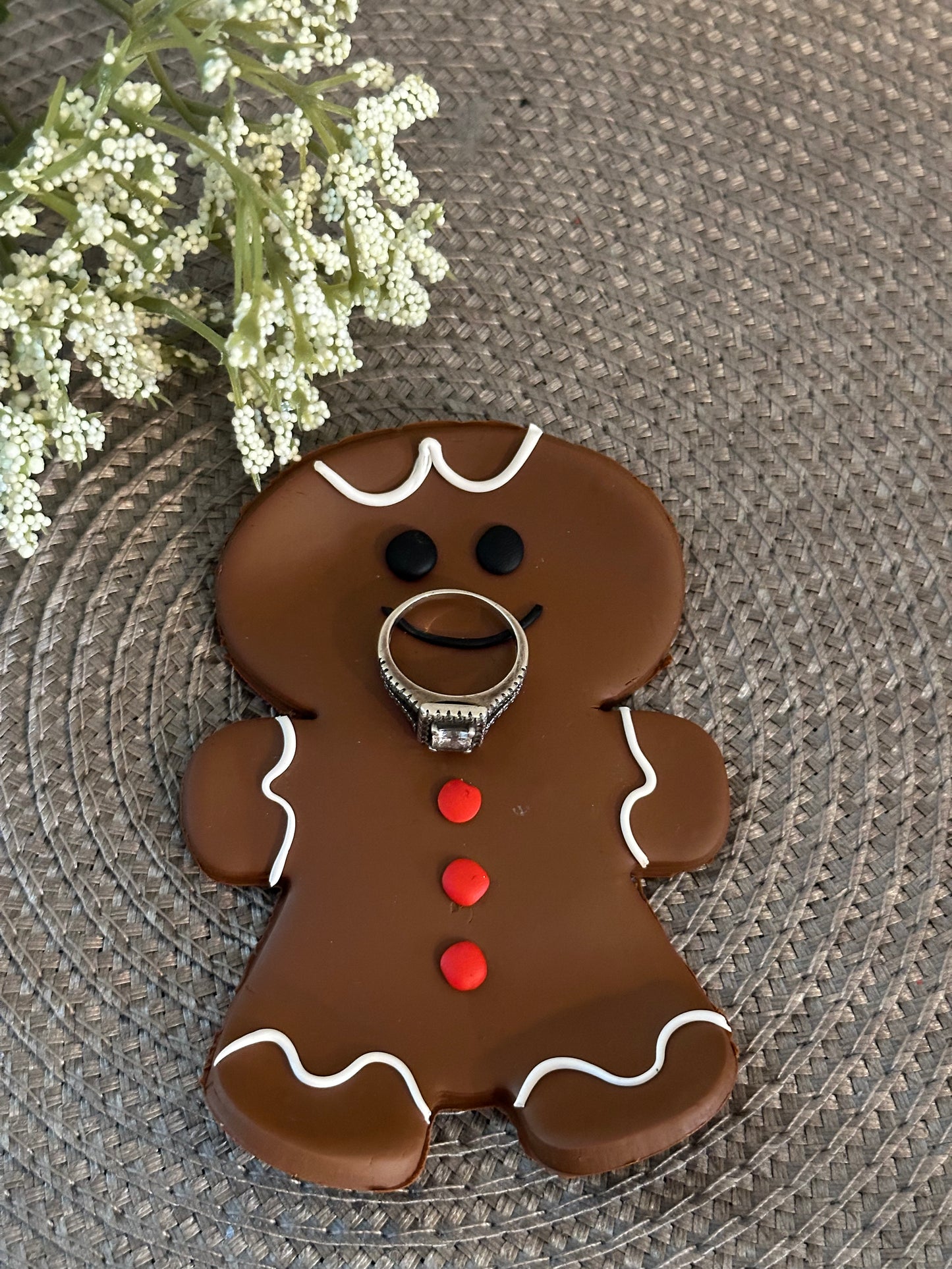 Gingerbread Man Jewelry Dish