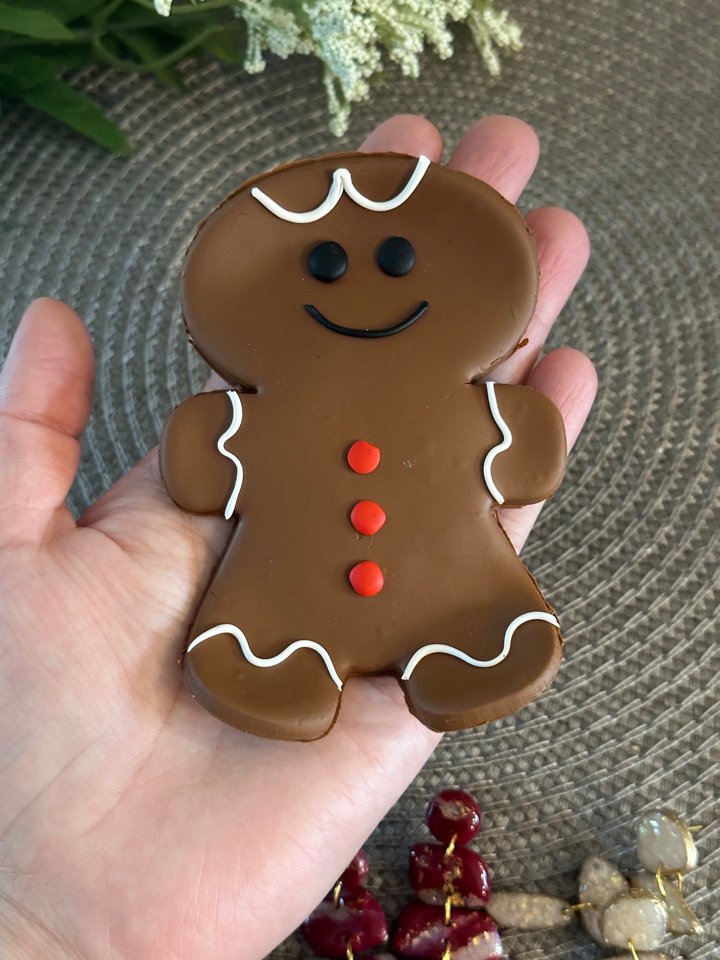Gingerbread Man Jewelry Dish