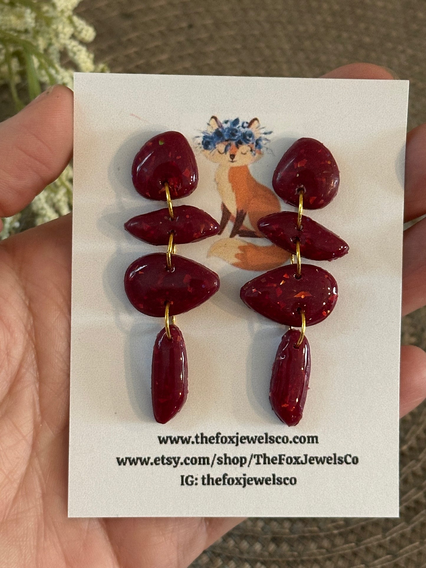 Opal Polymer Clay Earrings