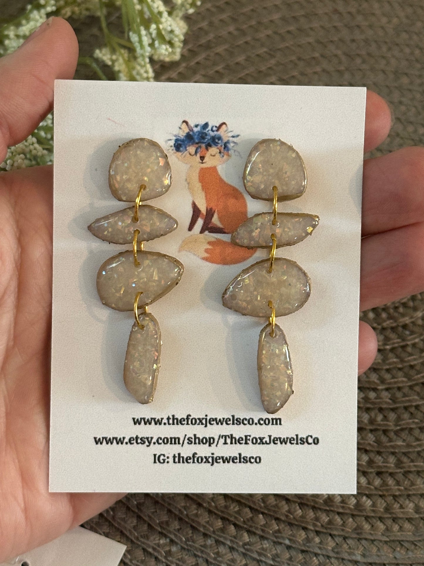 Opal Polymer Clay Earrings