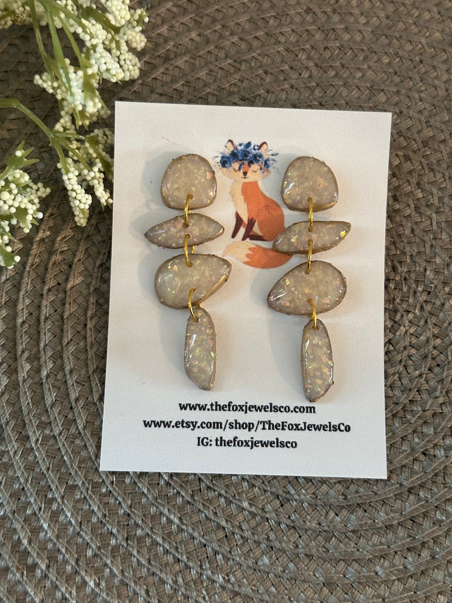 Opal Polymer Clay Earrings