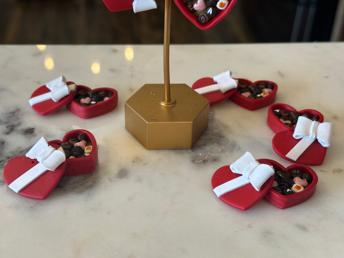 Heart Shaped Box of Chocolate Earrings