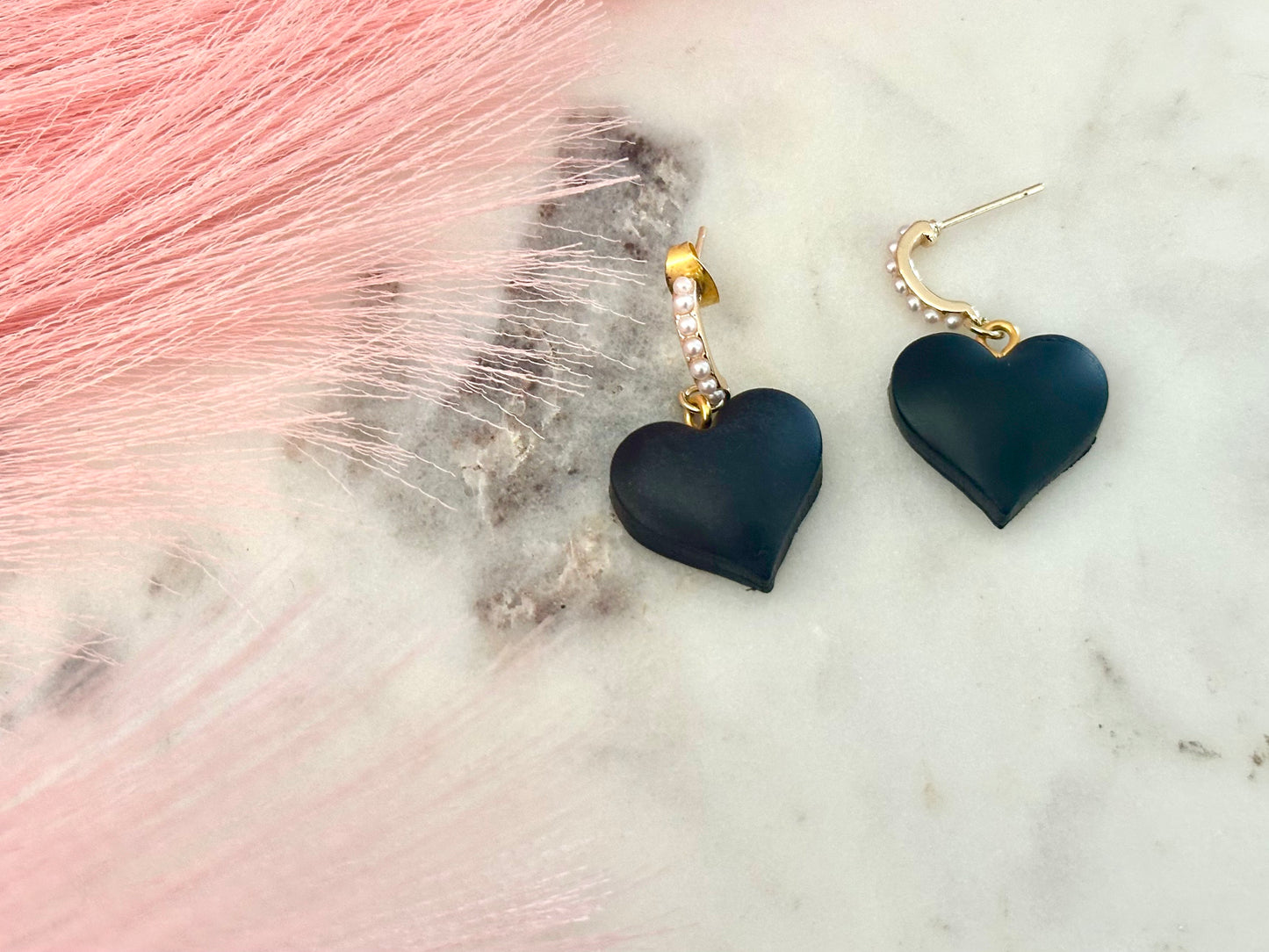 Small Puffy Heart Dangles