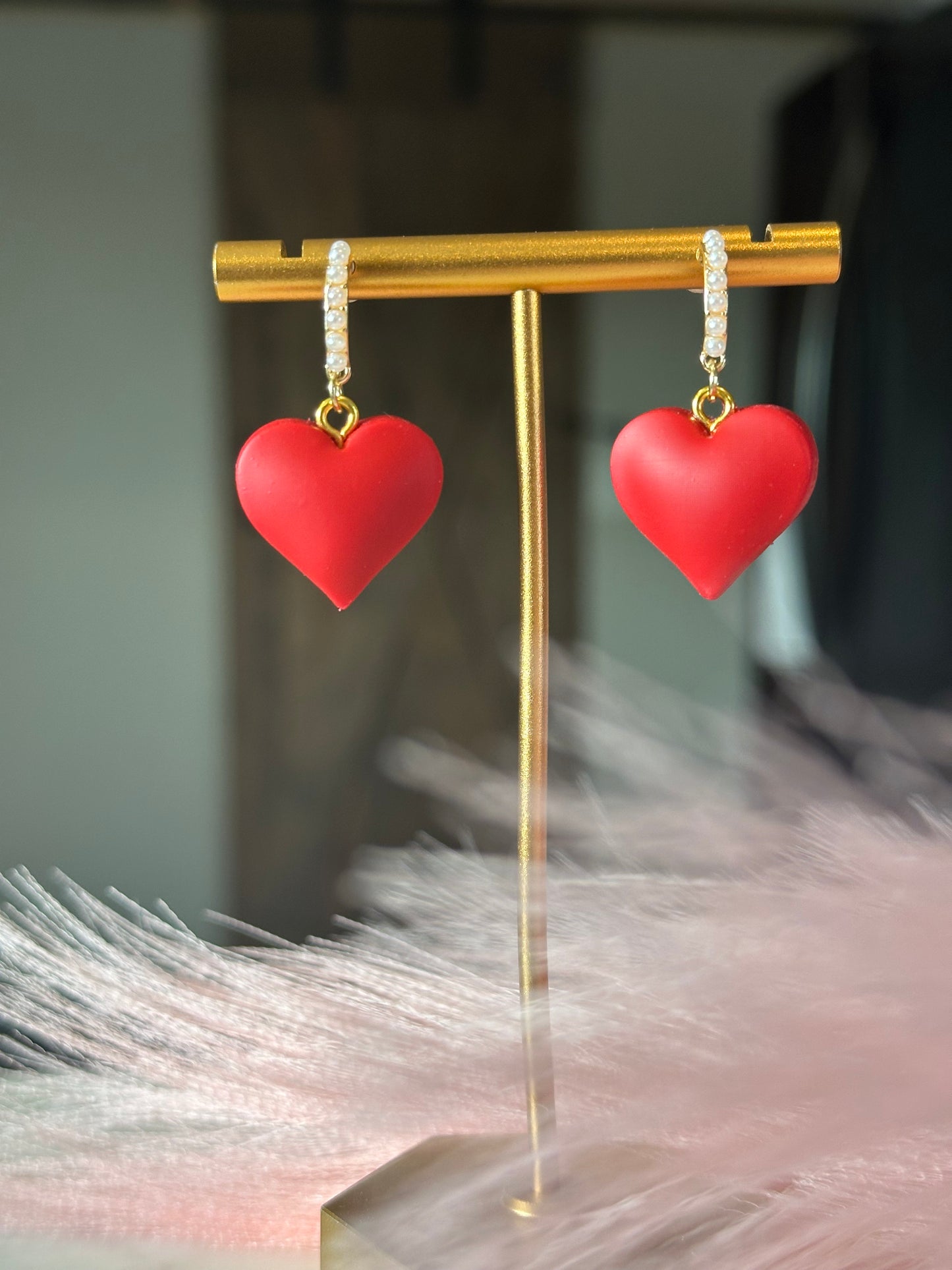 Small Puffy Heart Dangles