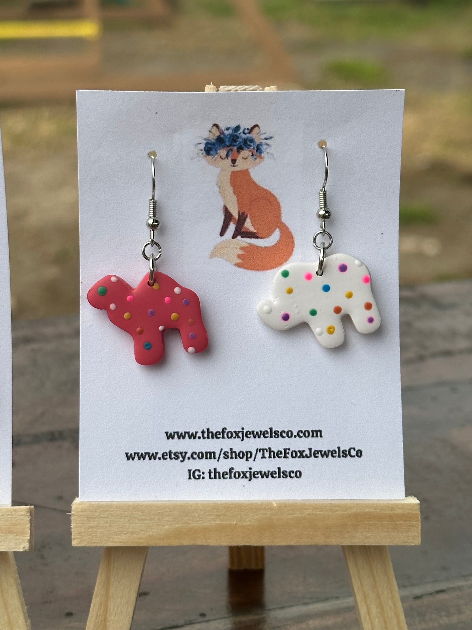 Circus Animals, Animal Crackers, Handmade, Handmade Jewelry, Jewelry, Earrings, Fun Earrings, Unique, Gifts, Gifts for her, Gifts for friends, Gifts for mom