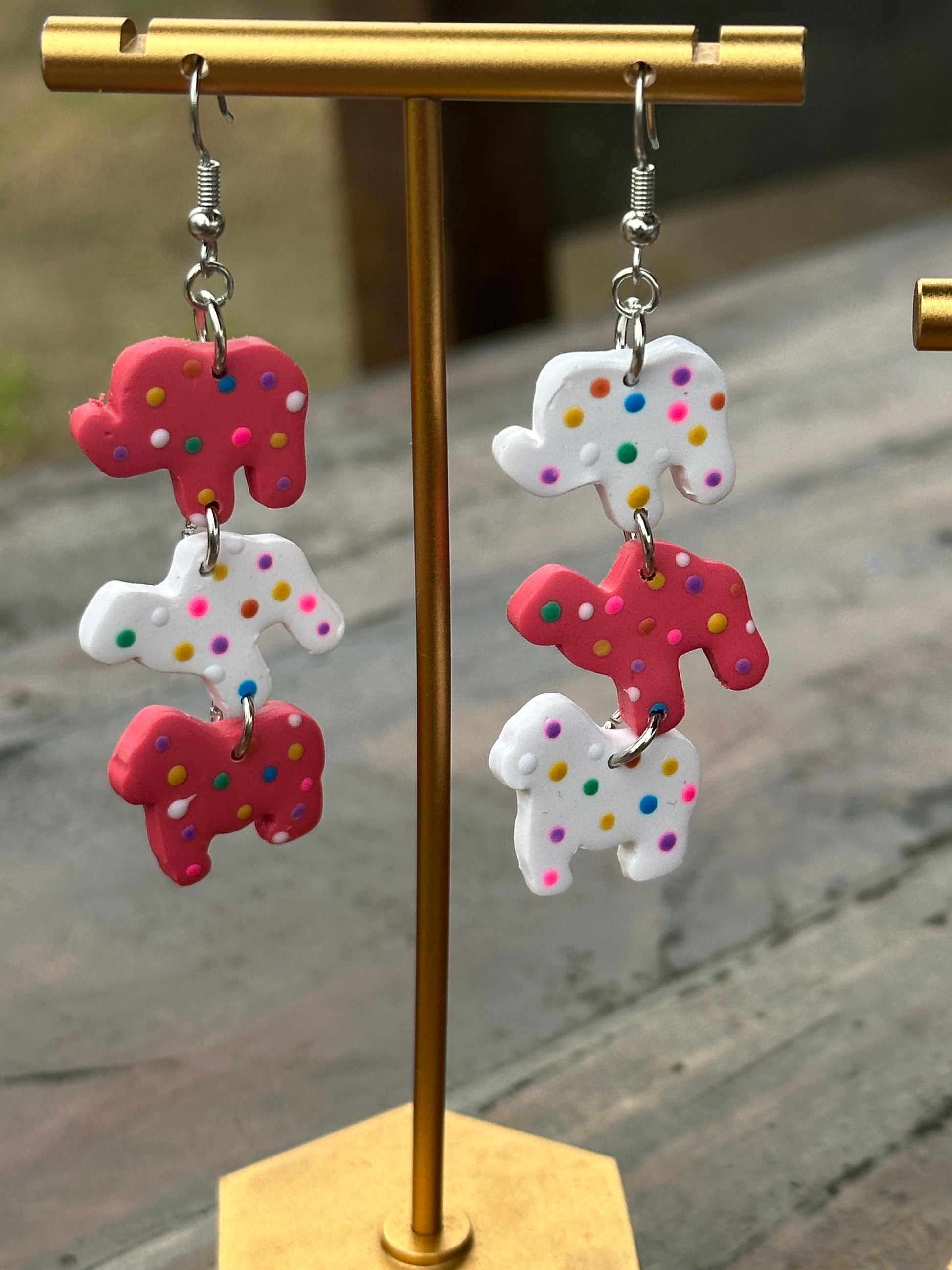 Circus Animals, Animal Crackers, Handmade, Handmade Jewelry, Jewelry, Earrings, Fun Earrings, Unique, Gifts, Gifts for her, Gifts for friends, Gifts for mom