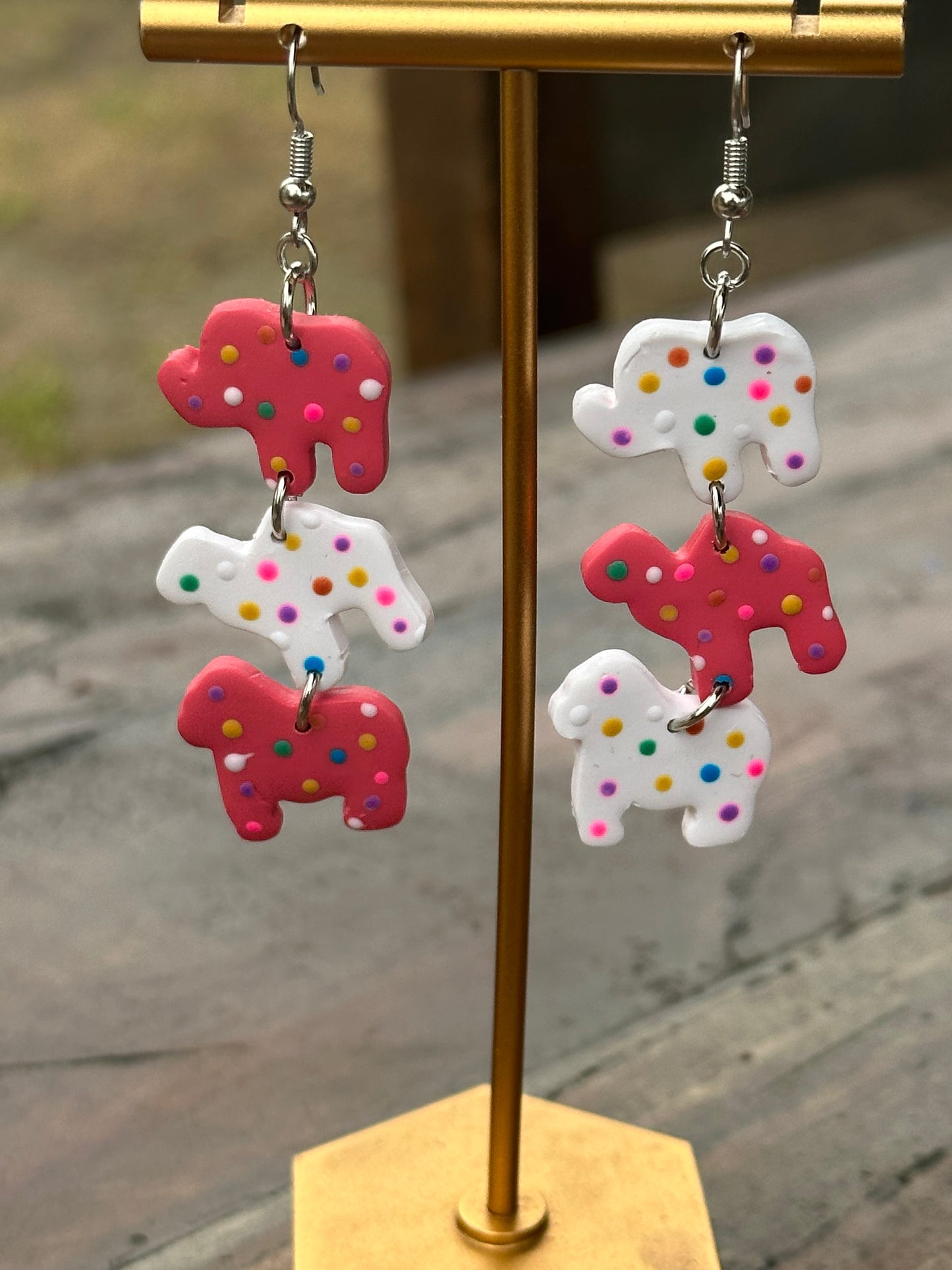 Circus Animals, Animal Crackers, Handmade, Handmade Jewelry, Jewelry, Earrings, Fun Earrings, Unique, Gifts, Gifts for her, Gifts for friends, Gifts for mom