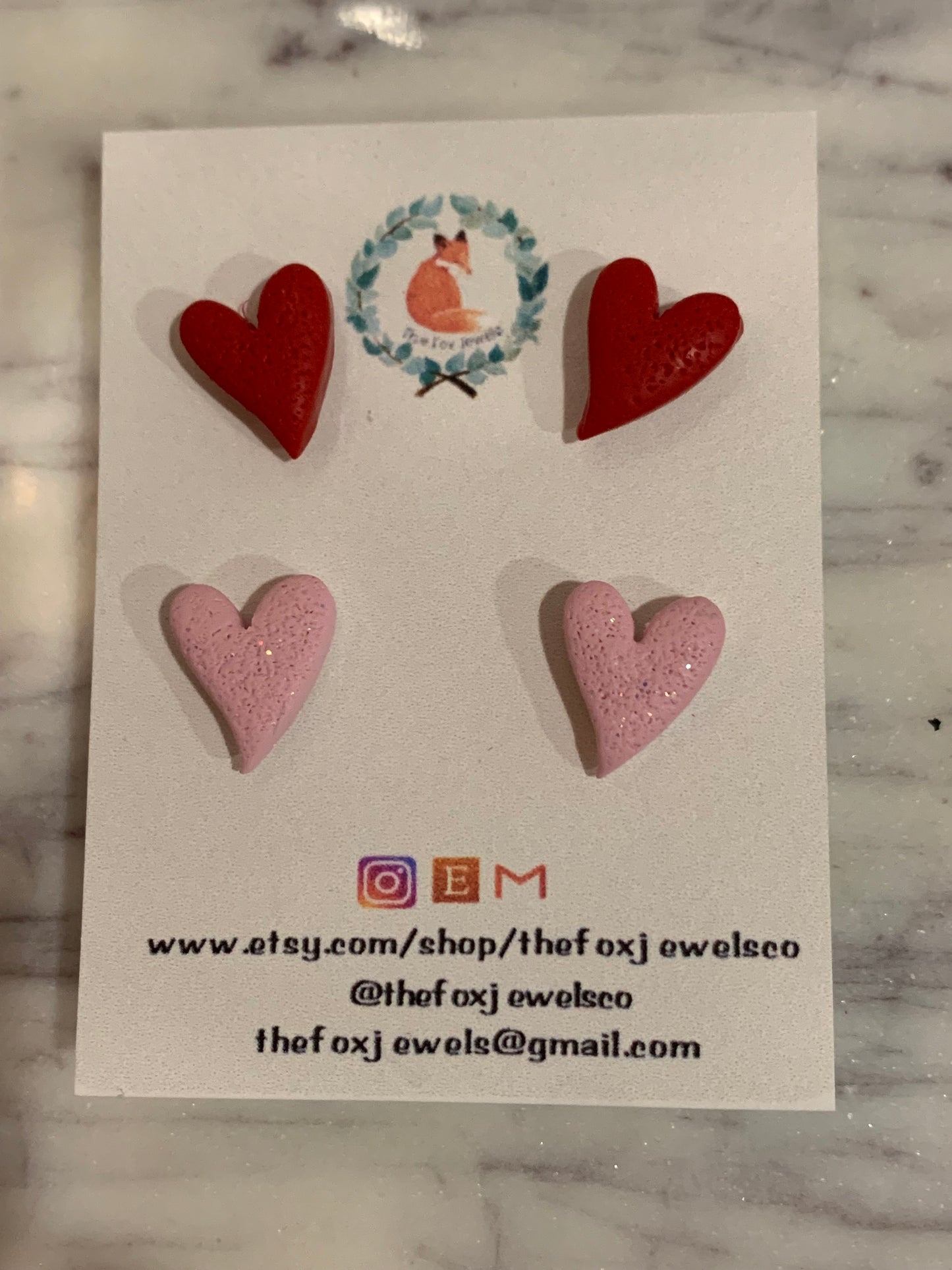 Slanted Heart Stud Pack