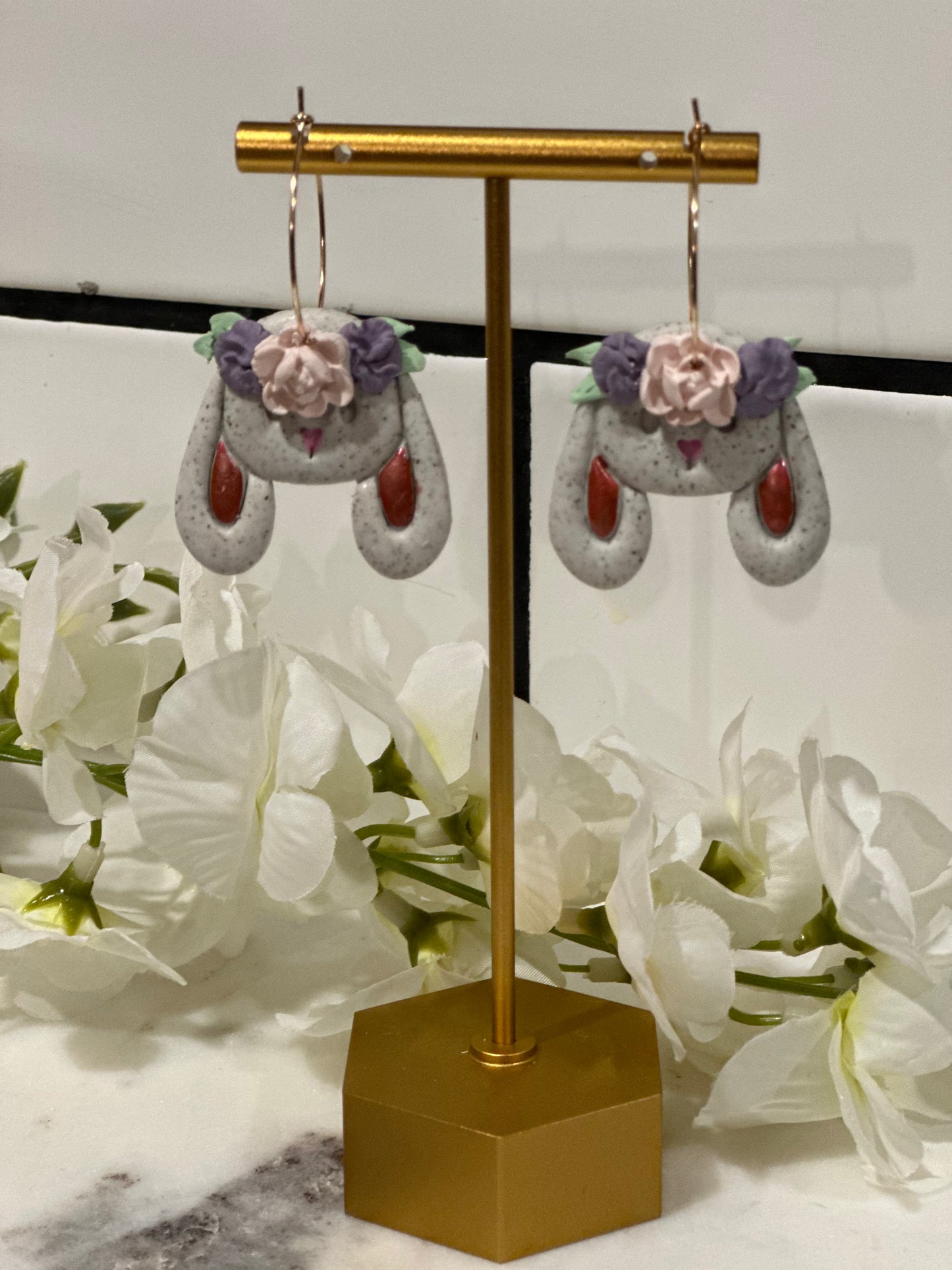 Boho Bunny Hoops