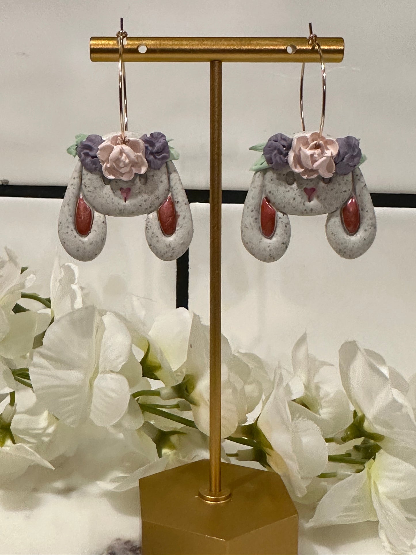 Boho Bunny Hoops