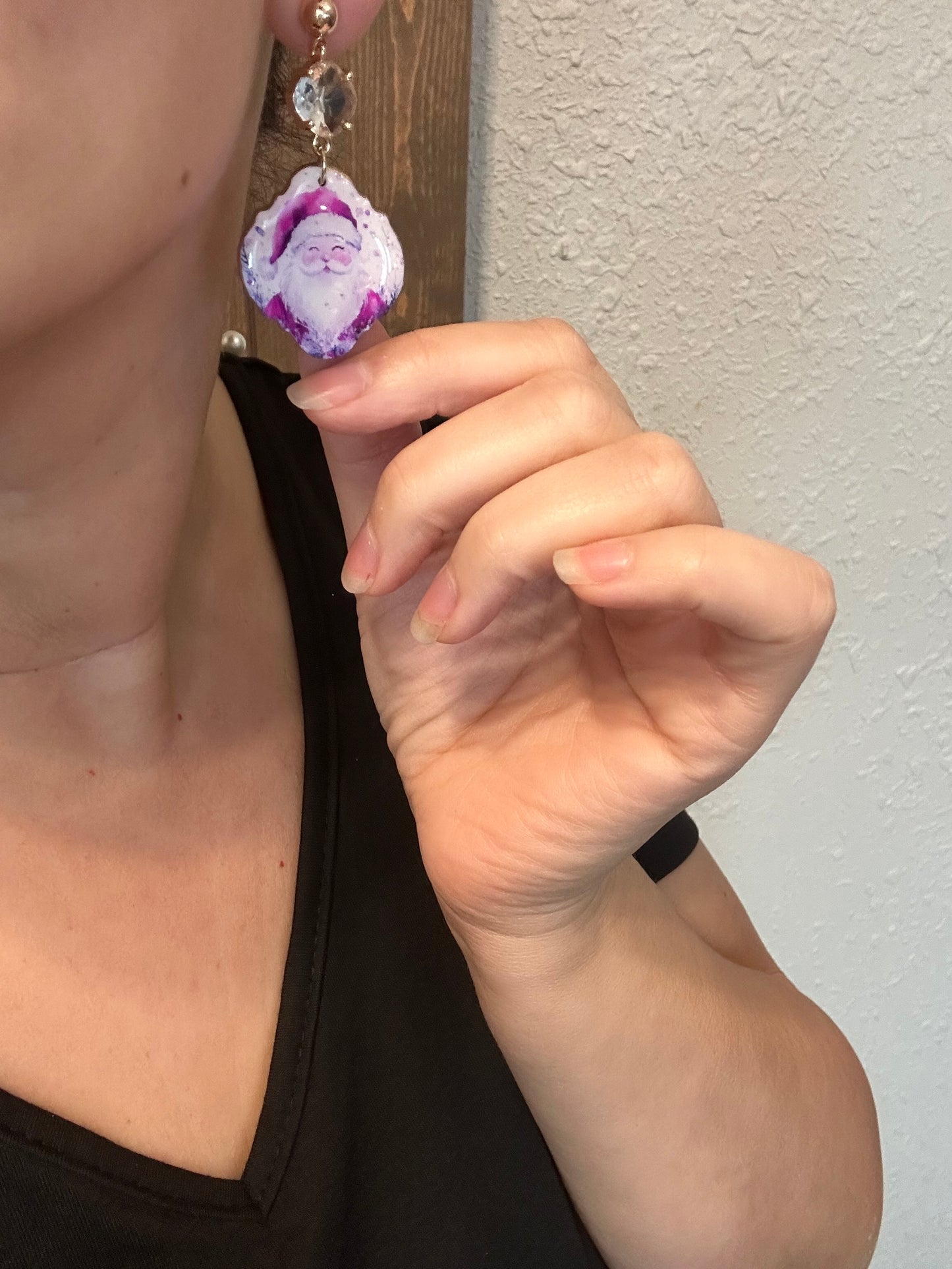 Santa Earrings – Festive Holiday Statement Jewelry