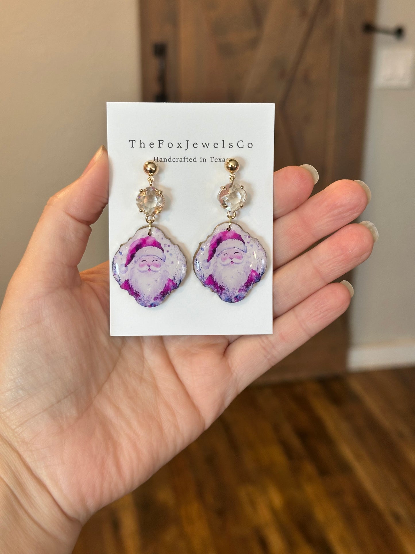 Santa Earrings – Festive Holiday Statement Jewelry