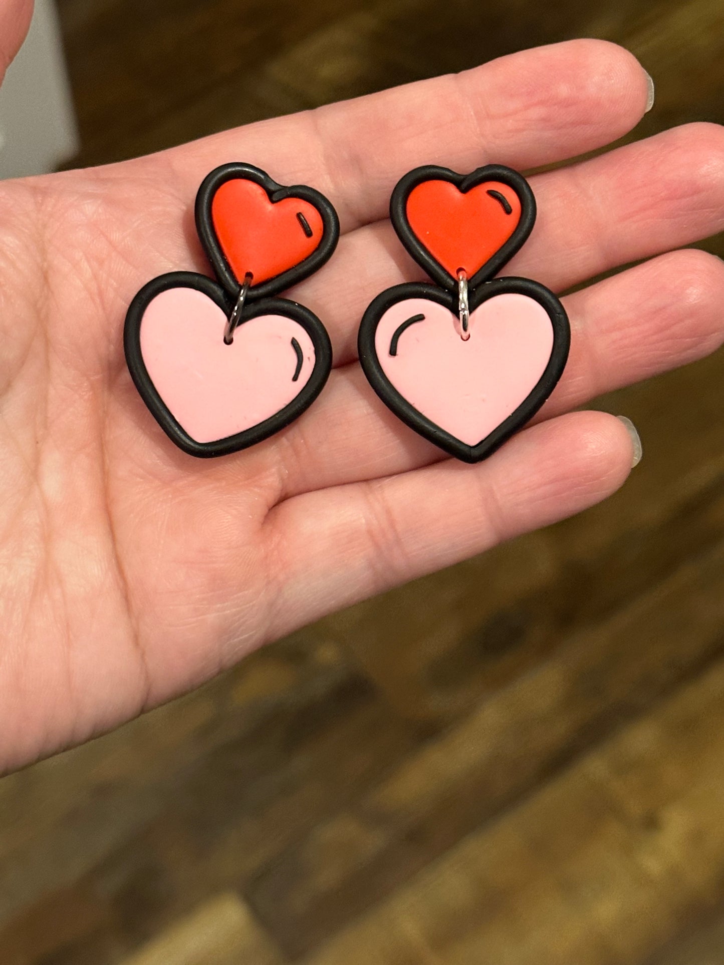 Cartoon Heart Earrings