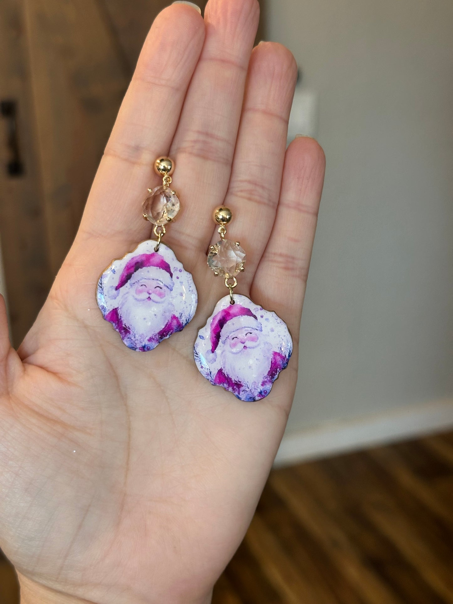 Santa Earrings – Festive Holiday Statement Jewelry