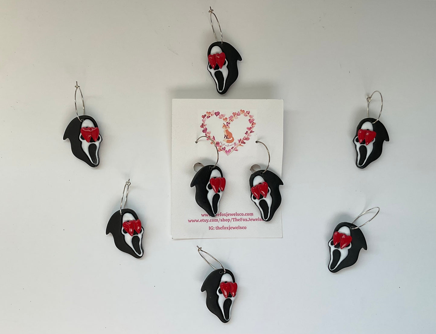 Horror Valentines Day Earrings