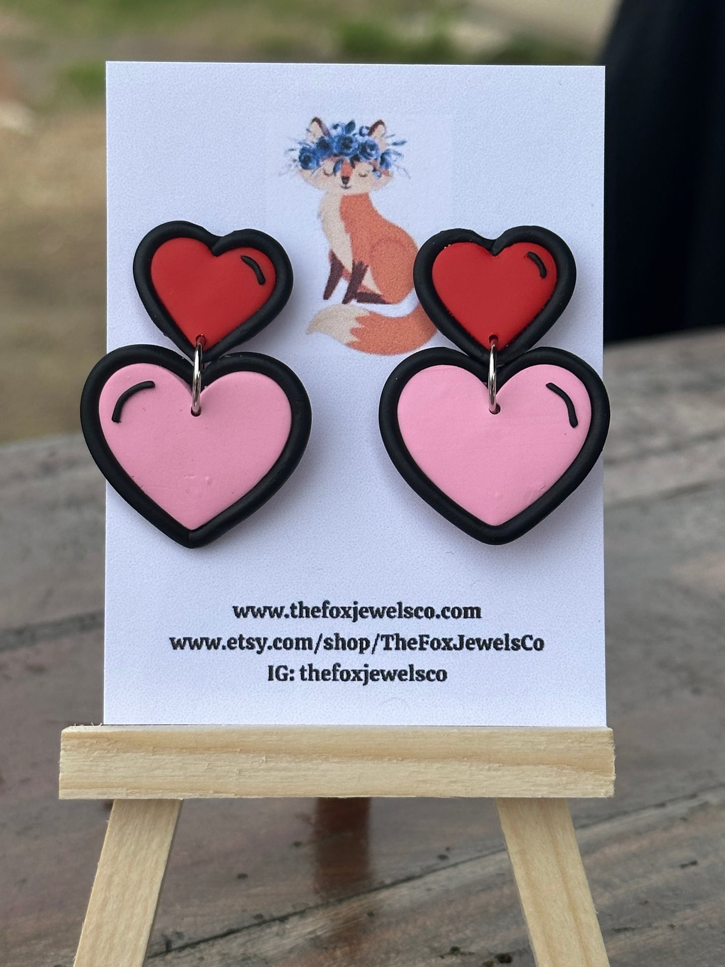 Cartoon Heart Earrings