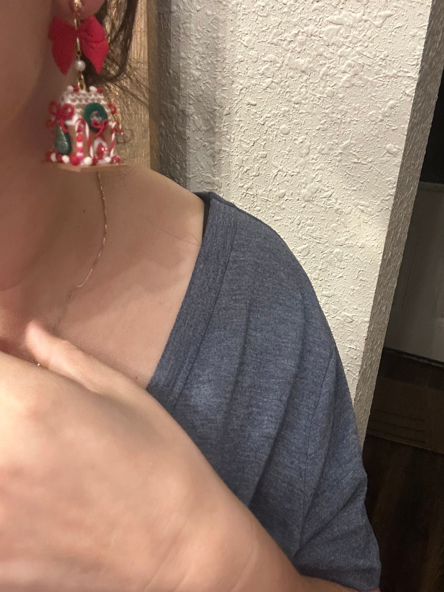 3D Gingerbread House Earrings