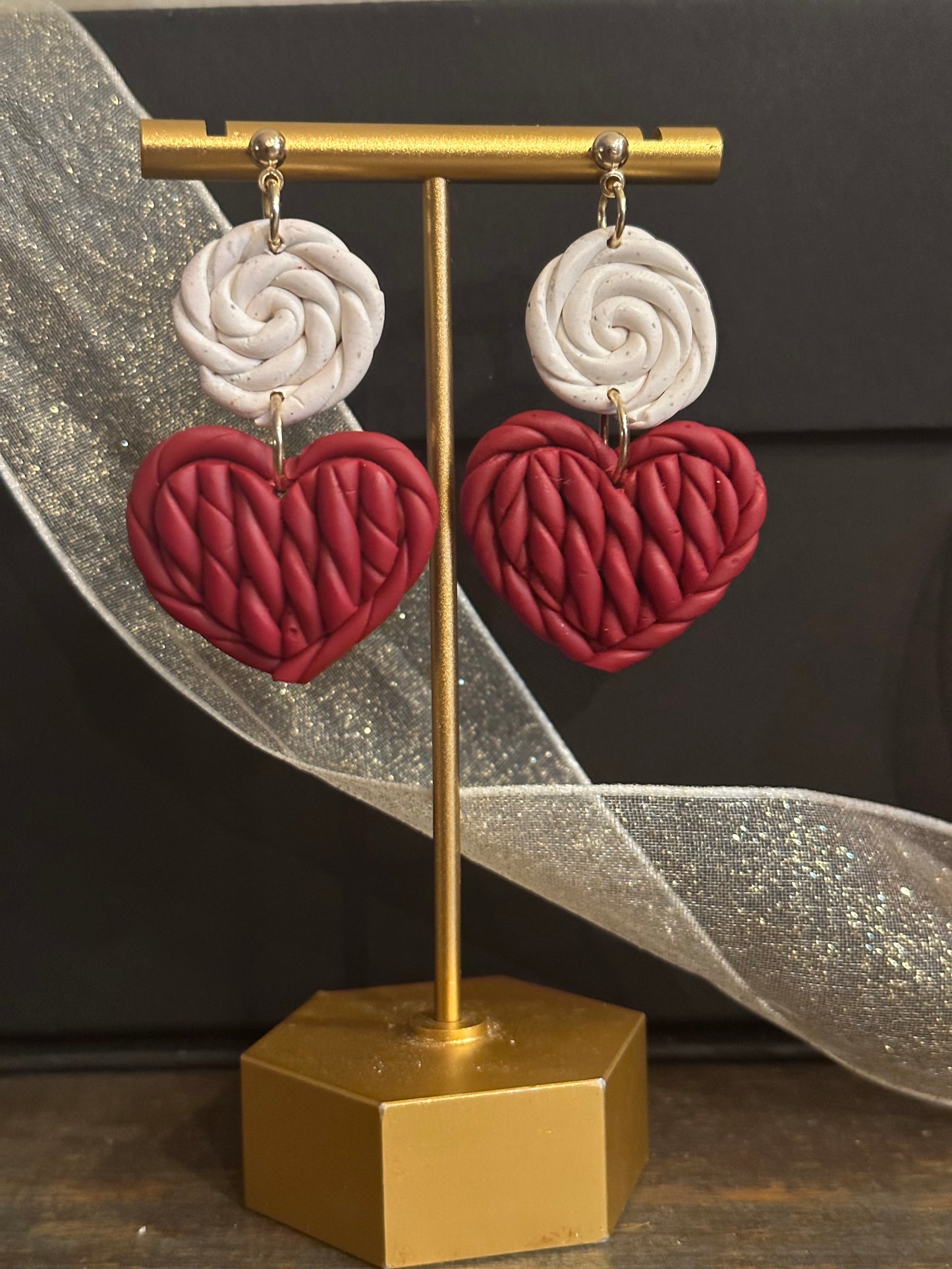 Woven Heart Earrings