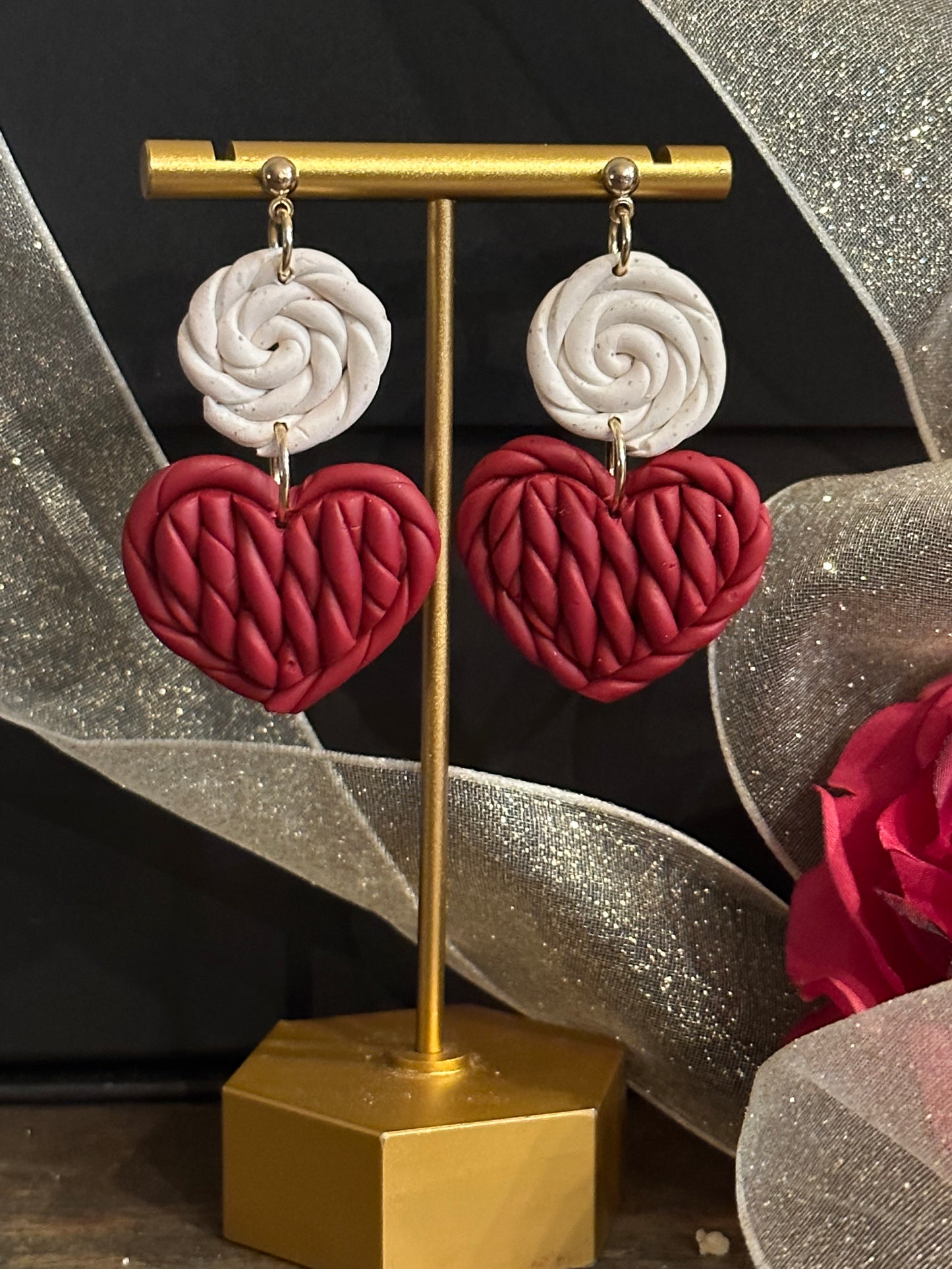 Woven Heart Earrings