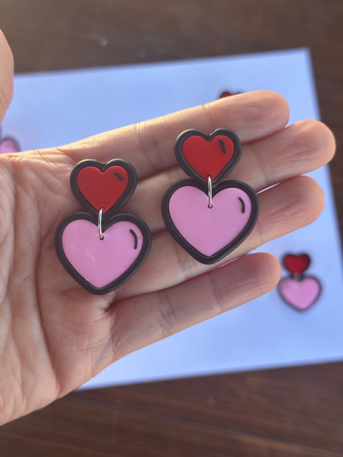 Cartoon Heart Earrings