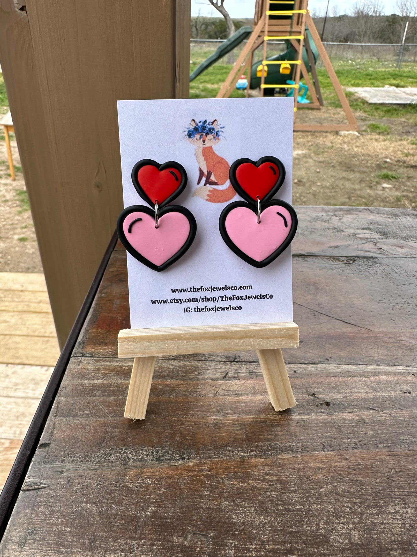 Cartoon Heart Earrings