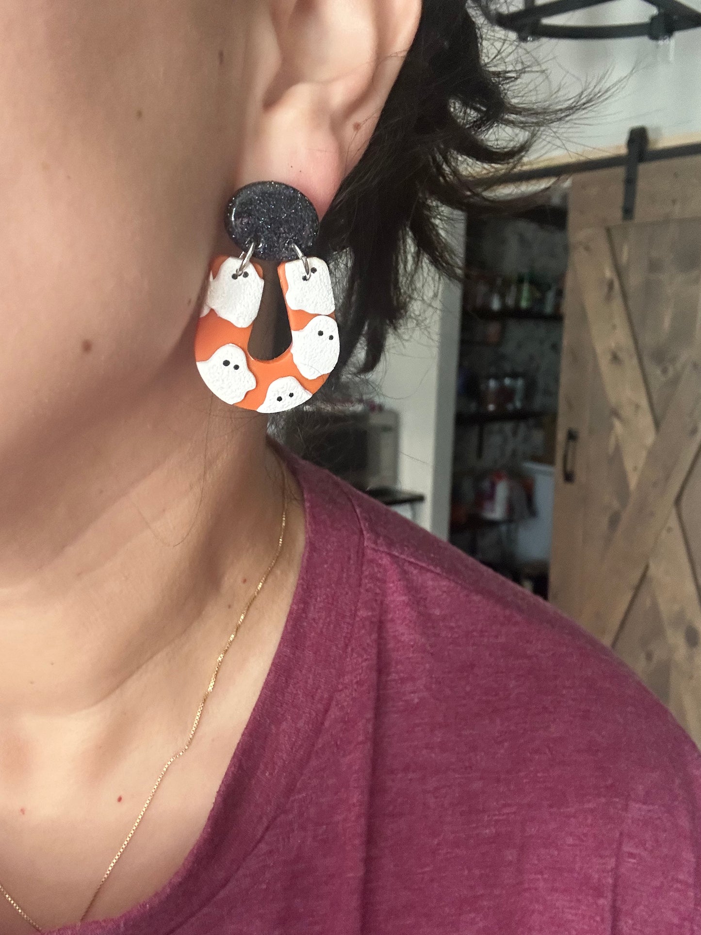 Ghost Clay Earrings