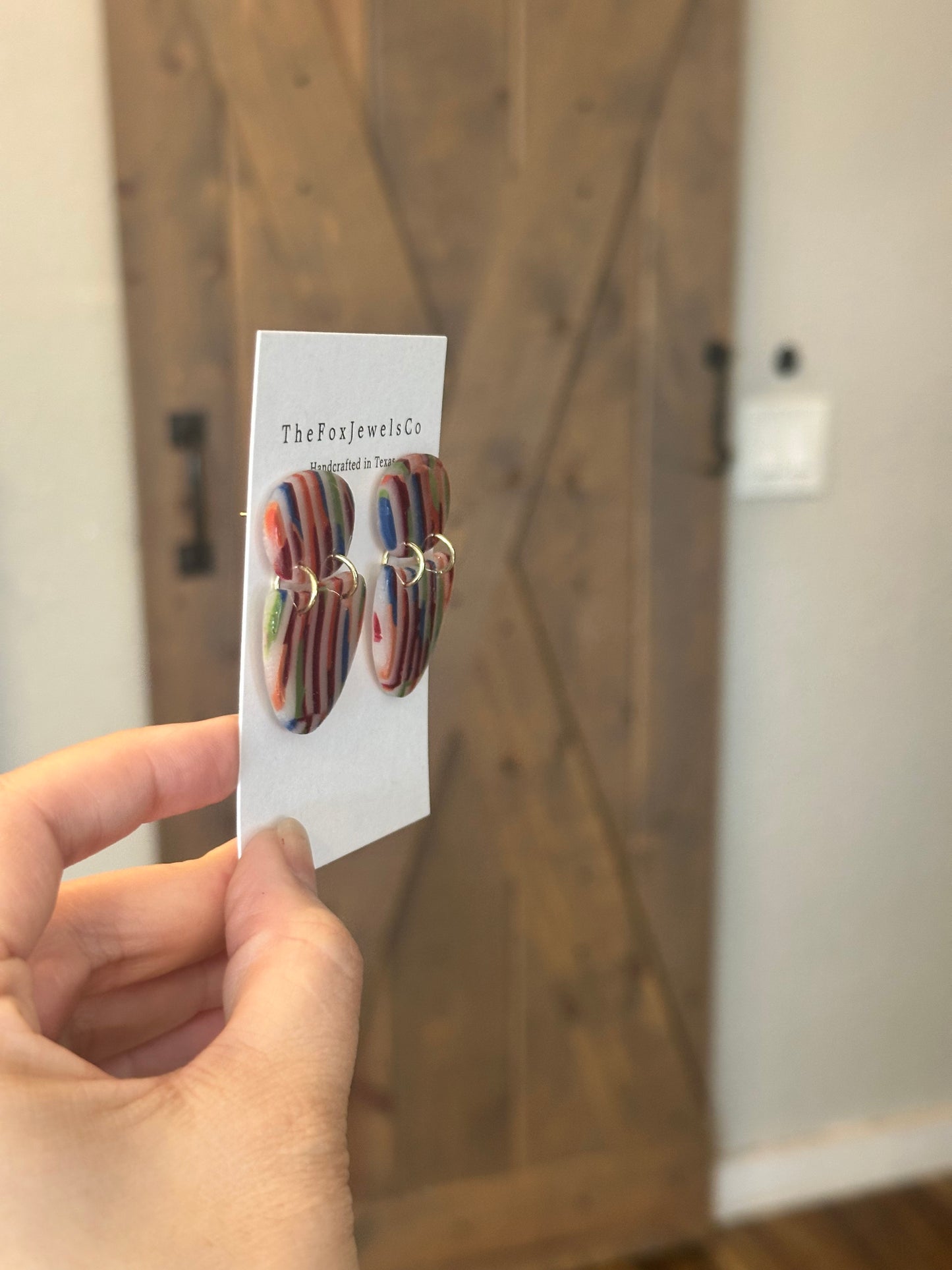 Colorful Translucent Drop Earrings – Bold Polymer Clay Statement Jewelry | Modern Everyday Earrings