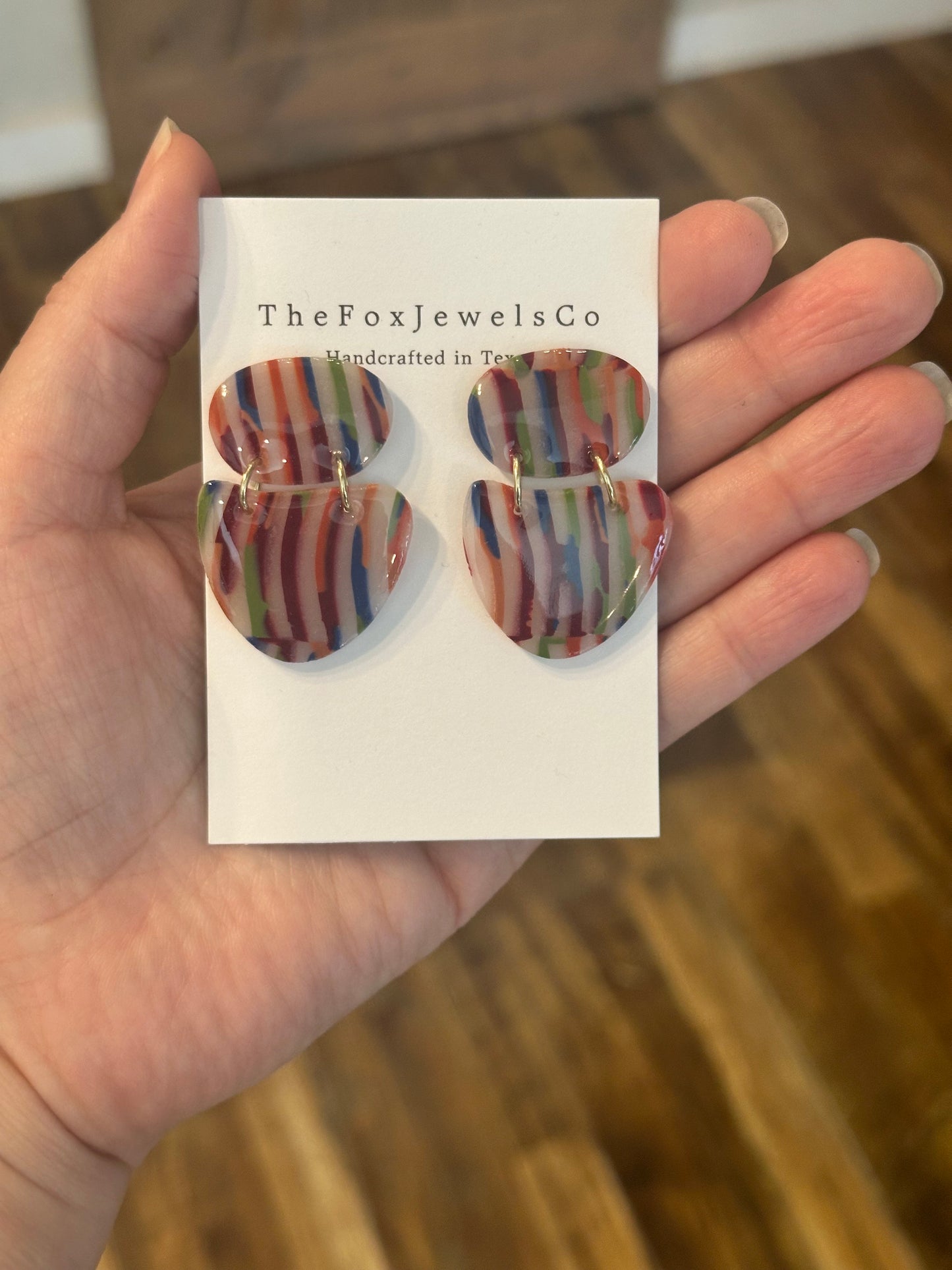 Colorful Translucent Drop Earrings – Bold Polymer Clay Statement Jewelry | Modern Everyday Earrings