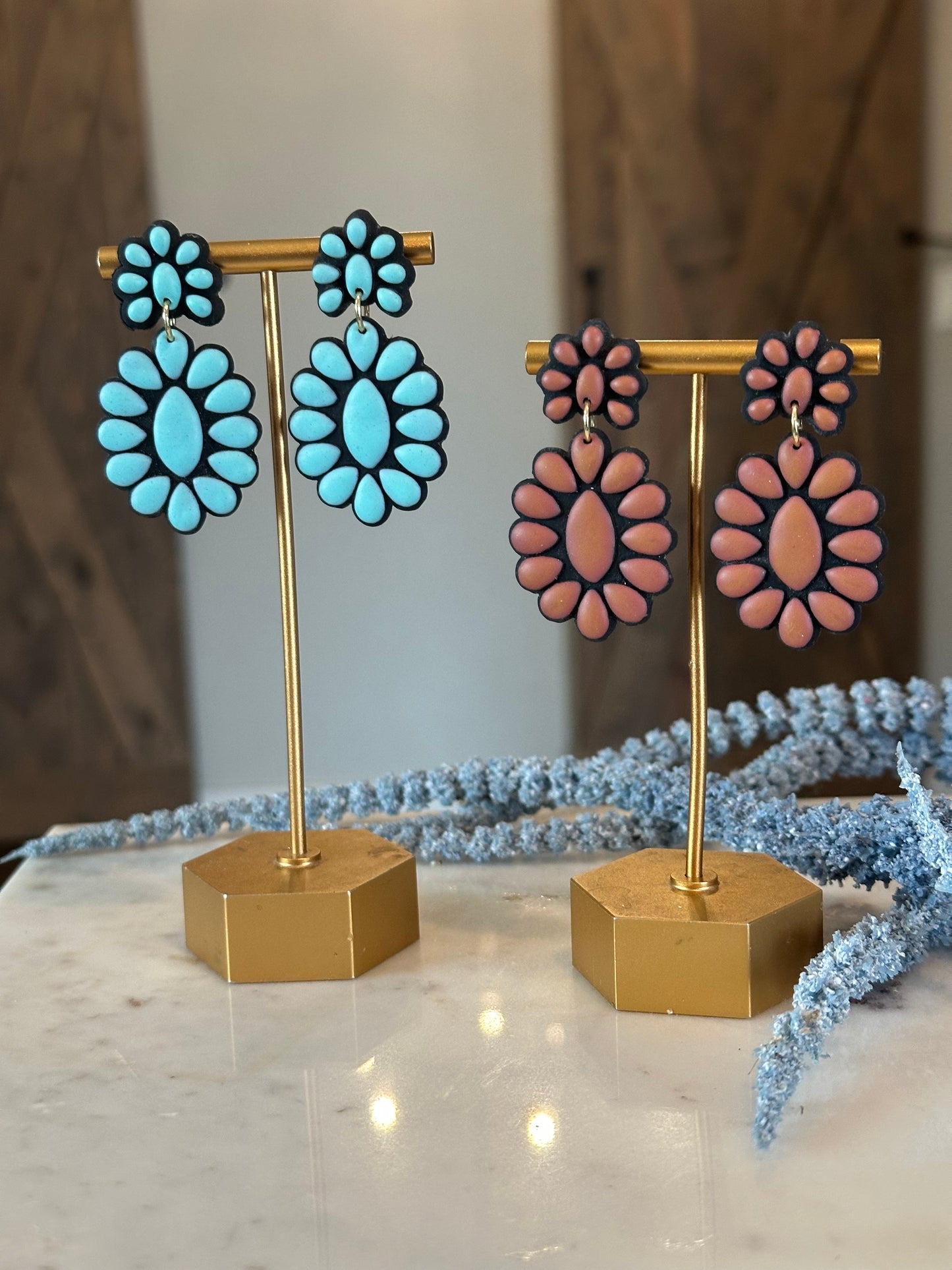 Concho Clay Earrings