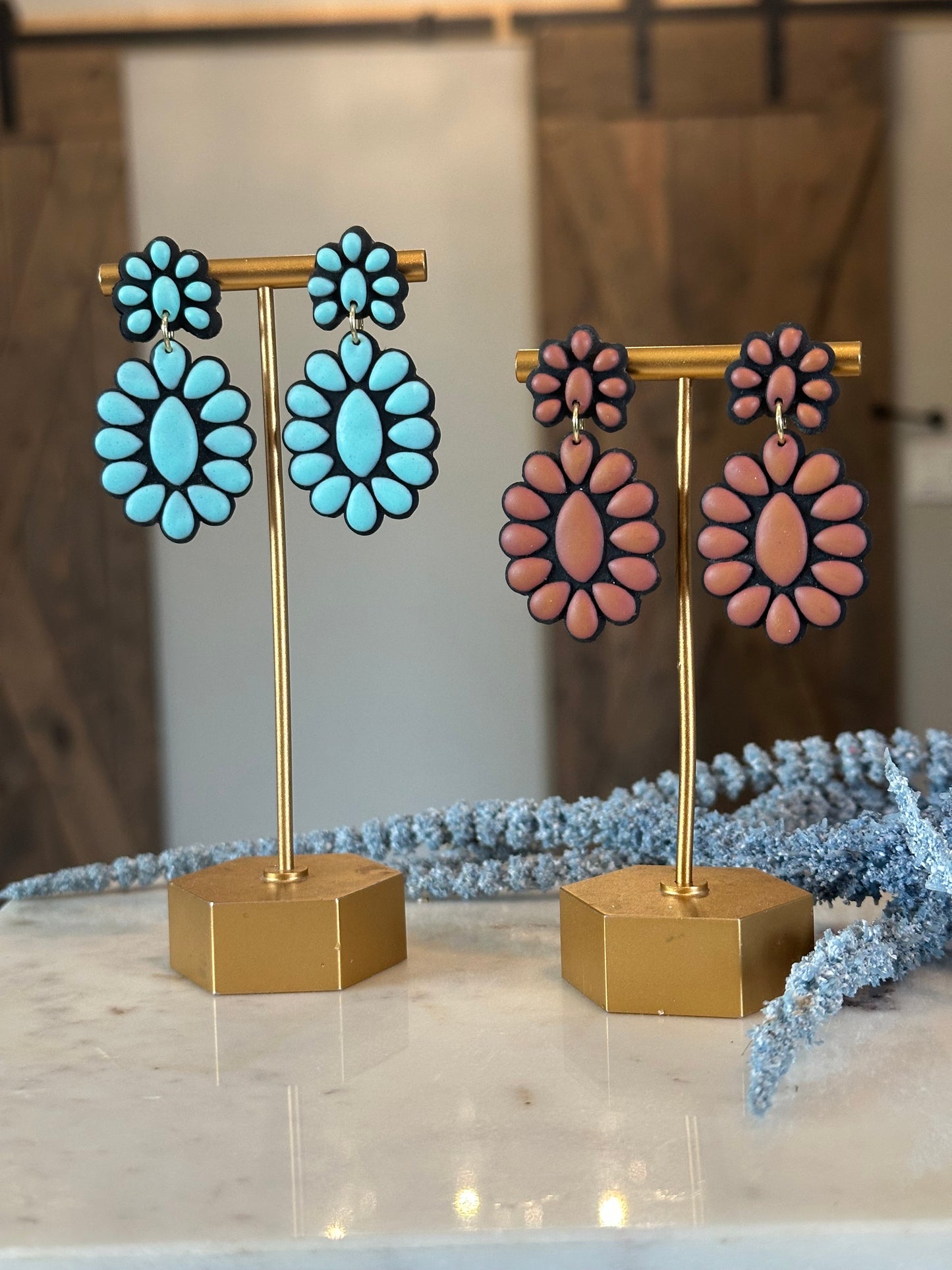 Concho Clay Earrings