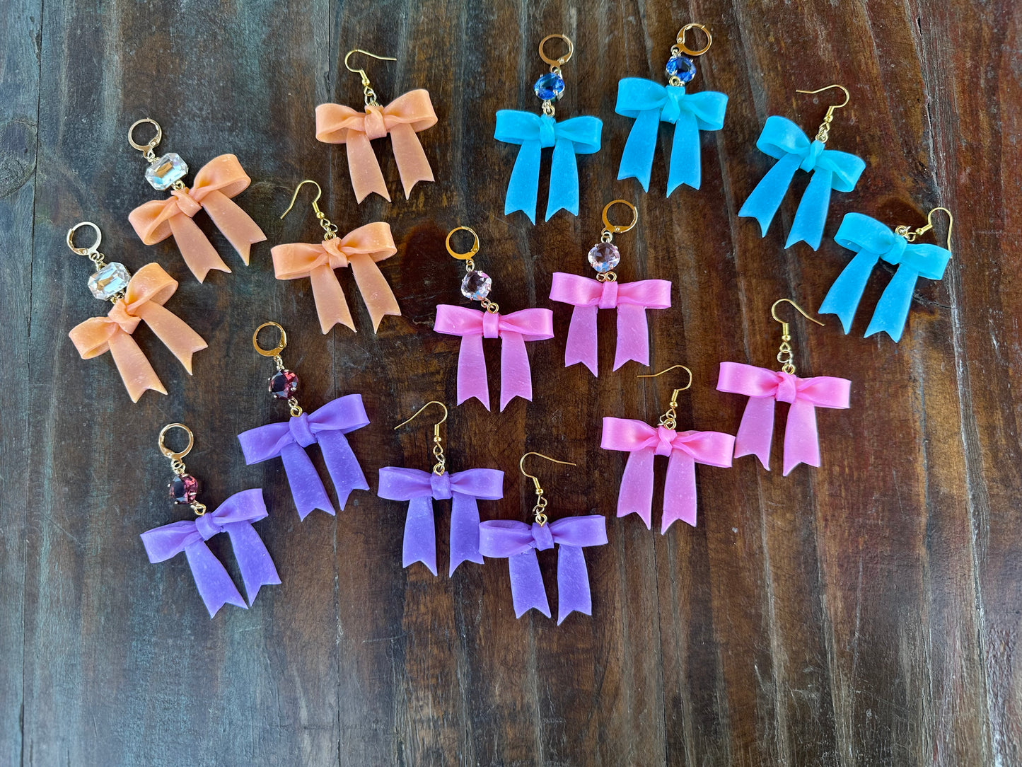 Coquette Bow Earrings- Color Shift