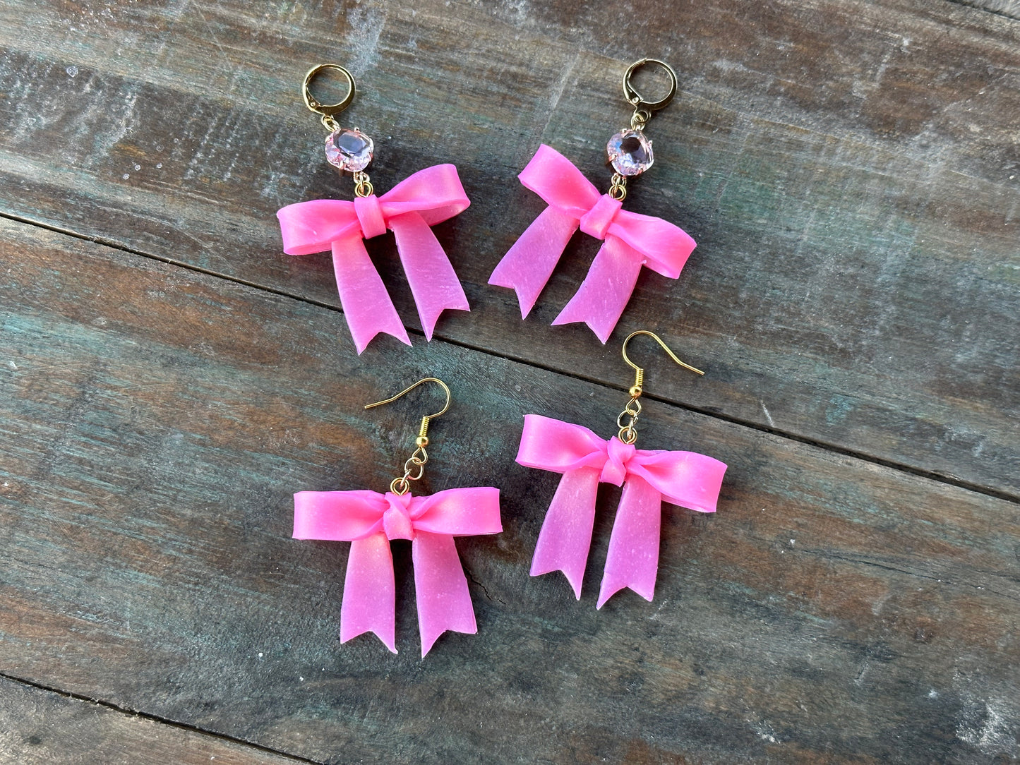 Coquette Bow Earrings- Color Shift