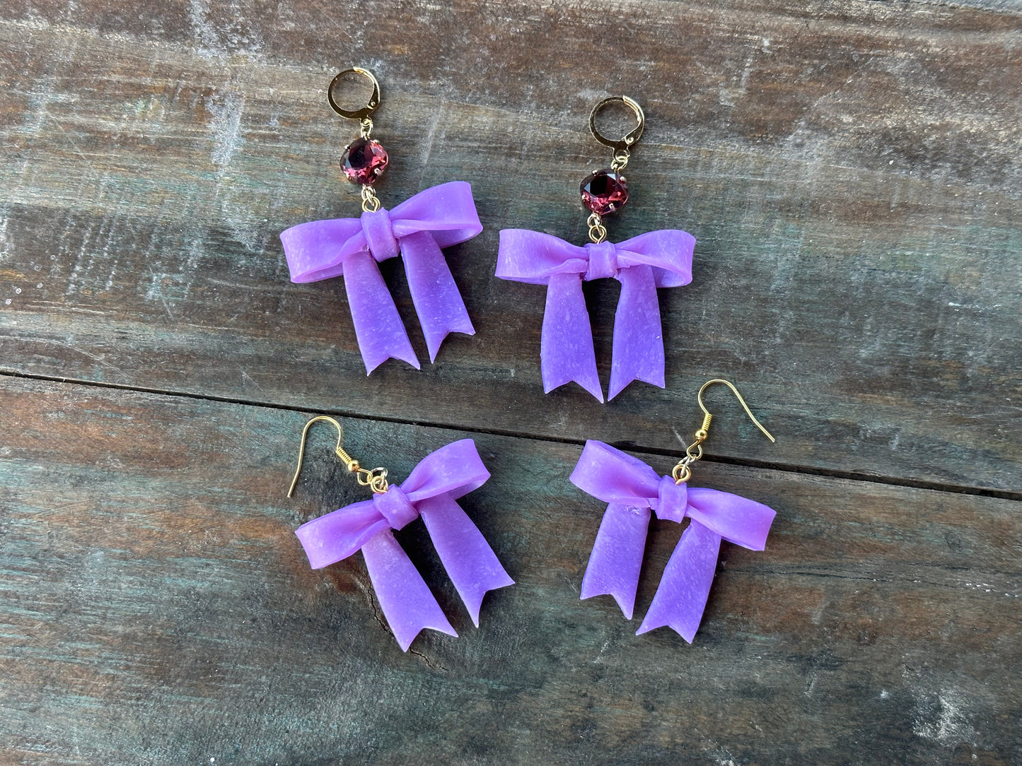 Coquette Bow Earrings- Color Shift