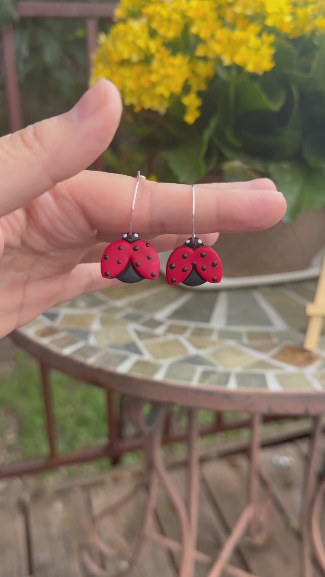 Ladybugs, Ladybug Earrings, Earrings, Nature Earrings, Jewelry, Hoop Earrings, Love bug, Handmade, Handmade Earrings, Gifts, Gifts for her, Gifts for friends, Gifts for moms