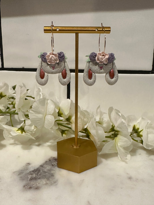 Boho Bunny Hoops