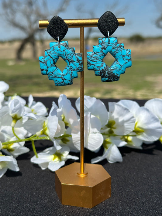 Turquoise Aztec Dangles